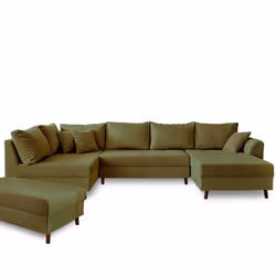 Best Mobilier Rune Canapé d'angle 7 siège(s) Beige - Vue supplémentaire 7