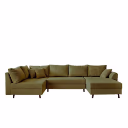 Best Mobilier Rune Canapé d'angle 7 siège(s) Beige - Vue supplémentaire 8