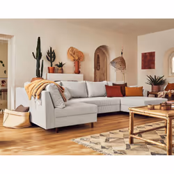 Best Mobilier Rune, Gris, Velours, Bois, Bois, 3100 mm, 1610 mm