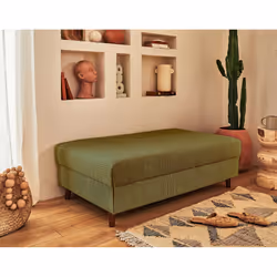 Best Mobilier Capucine, Beige, Tissu, Bois, Plastique, 2520 mm, 1500 mm