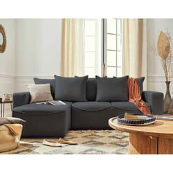 Best Mobilier Capucine Canapé d'angle 4 siège(s) Couleur rouille