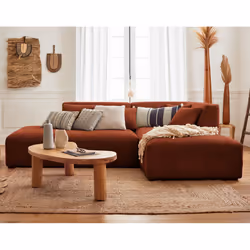 Best Mobilier Victoire Canapé d'angle 4 siège(s) Terre cuite