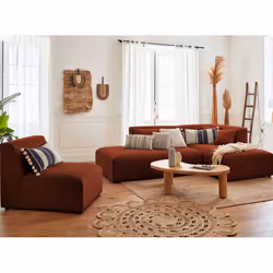 Best Mobilier Victoire Canapé d'angle 5 siège(s) Terre cuite