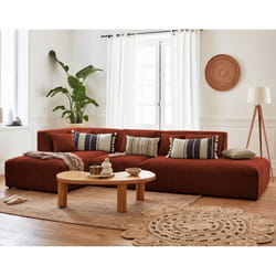 Best Mobilier Victoire Canapé d'angle 5 siège(s) Terre cuite