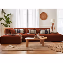 Best Mobilier Victoire Canapé d'angle 5 siège(s) Terre cuite
