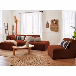 Best Mobilier Victoire Canapé d'angle 5 siège(s) Terre cuite