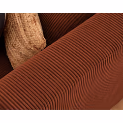 Best Mobilier Victoire Canapé d'angle 7 siège(s) Terre cuite