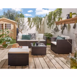 Description générale Profitez de la belle saison avec vos proches grâce au salon bas de jardin Wanaka. Conçu pour accueillir  ...