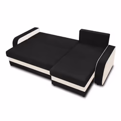 Best Mobilier Valos Canapé d'angle 4 siège(s) Noir, Gris