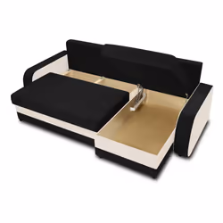 Best Mobilier Valos Canapé d'angle 4 siège(s) Noir, Gris