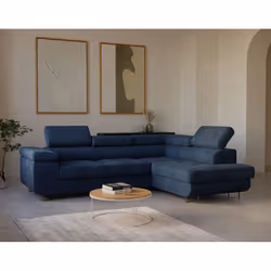 Best Mobilier Zaria, Gris, Velours, Bois, Métal, 2750 mm, 2020 mm