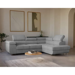 Best Mobilier Zaria Canapé d'angle 5 siège(s) Gris