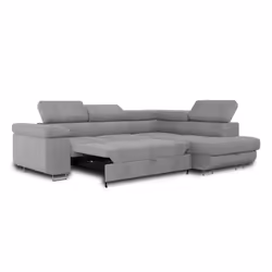 Best Mobilier Zaria Canapé d'angle 5 siège(s) Gris