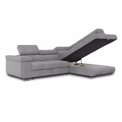 Best Mobilier Zaria Canapé d'angle 5 siège(s) Gris