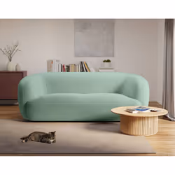 Best Mobilier Zaria, Beige, Velours, Bois, Métal, 2750 mm, 2020 mm