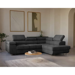 Best Mobilier Zaria Canapé d'angle 5 siège(s) Terre cuite