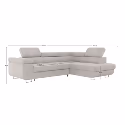 Best Mobilier Zaria Canapé d'angle 5 siège(s) Terre cuite - Vue supplémentaire 6