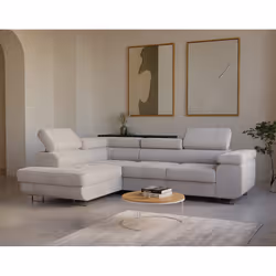 Best Mobilier Zaria, Bleu, Velours, Bois, Métal, 2750 mm, 2020 mm