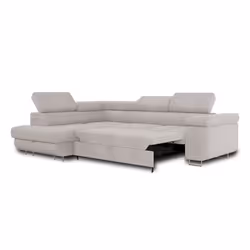Best Mobilier Zaria Canapé d'angle 5 siège(s) Bleu
