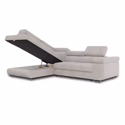 Best Mobilier Zaria Canapé d'angle 5 siège(s) Bleu