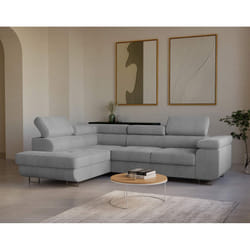 Best Mobilier Zaria Canapé d'angle 5 siège(s) Gris