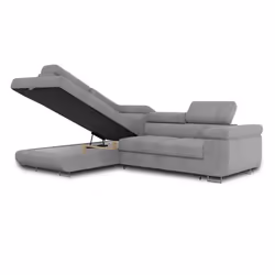 Best Mobilier Zaria Canapé d'angle 5 siège(s) Gris
