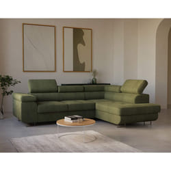 Best Mobilier Zaria Canapé d'angle 5 siège(s) Beige