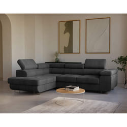 Best Mobilier Zaria Canapé d'angle 5 siège(s) Terre cuite
