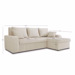 Best Mobilier Valos Canapé d'angle 4 siège(s) Beige - Vue supplémentaire 5