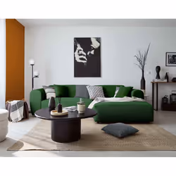 Best Mobilier Aumance, Bleu, Velours, Bois, Plastique, 2520 mm, 1500 mm