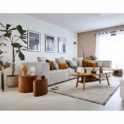 Best Mobilier Colombine, Gris, Velours, Bois, Plastique, 3370 mm, 2040 mm