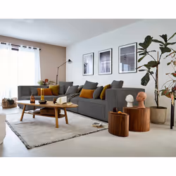 Best Mobilier Colombine, Noir, Velours, Bois, Plastique, 3370 mm, 2040 mm