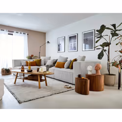 Best Mobilier Colombine, Gris, Velours, Bois, Plastique, 3370 mm, 2040 mm