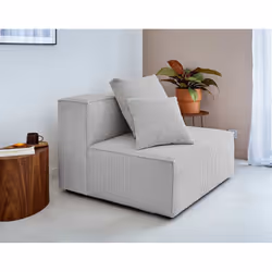 Best Mobilier Colombine, Gris, Velours, Bois, Plastique, 1020 mm, 1020 mm