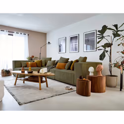 Best Mobilier Colombine, Beige, Velours, Bois, Plastique, 1020 mm, 1020 mm