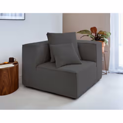 Best Mobilier Colombine, Noir, Velours, Bois, Plastique, 1020 mm, 1020 mm