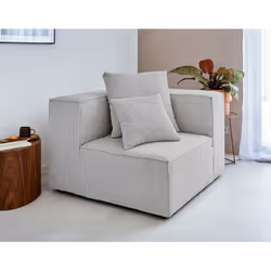Best Mobilier Colombine, Gris, Velours, Bois, Plastique, 1020 mm, 1020 mm