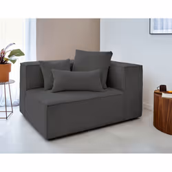 Best Mobilier Colombine, Noir, Velours, Bois, Plastique, 1330 mm, 1020 mm