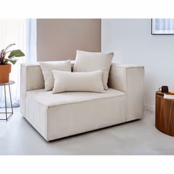 Best Mobilier Colombine, Bleu, Velours, Bois, Plastique, 1330 mm, 1020 mm
