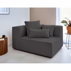 Best Mobilier Colombine, Noir, Velours, Bois, Plastique, 1330 mm, 1020 mm
