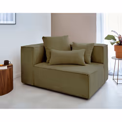 Best Mobilier Apia, Bleu, Velours, Bois, Bois, 2200 mm, 1000 mm