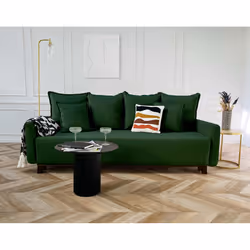 Best Mobilier Dan, Beige, Velours, Bois, Bois, 2200 mm, 1000 mm