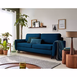 Best Mobilier Dan, Gris, Velours, Bois, Bois, 2200 mm, 1000 mm