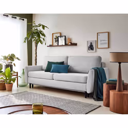 Best Mobilier Dan, Gris, Velours, Bois, Bois, 2200 mm, 1000 mm