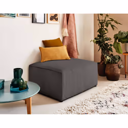 Best Mobilier Topaze, Velours, Bois, 2,5 cm, Topaze, 910 mm, 710 mm