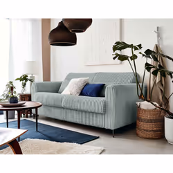 Best Mobilier Owen, Gris, Velours, Bois, Métal, 1950 mm, 990 mm