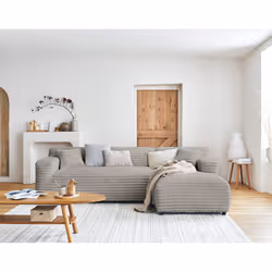 Best Mobilier Laponie, Gris, Velours, Bois, Plastique, 2560 mm, 1600 mm