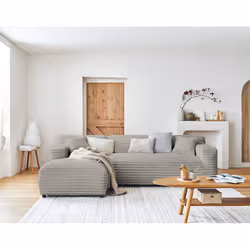 Best Mobilier Laponie, Gris, Velours, Bois, Plastique, 2560 mm, 1600 mm