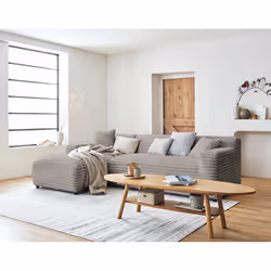 Best Mobilier Laponie Canapé d'angle 4 siège(s) Gris