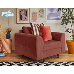 Rune - fauteuil - en velours côtelé